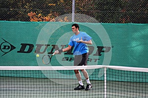 Jo-Wilfried Tsonga during a practice session