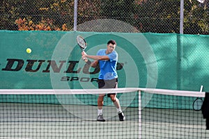 Jo-Wilfried Tsonga during a practice session