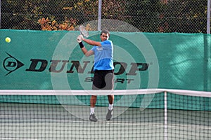 Jo-Wilfried Tsonga during a practice session