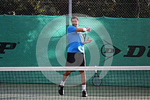 Jo-Wilfried Tsonga during a practice session