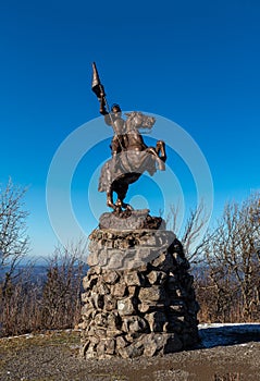 Joan of Arc statue on the Alsatian Belchen