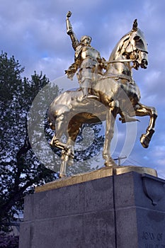 Joan of Arc statue in Laurelhust, Portland, Oregon.