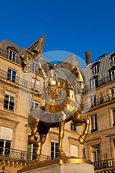 Joan of arc statue, Place des piramides, Paris photo