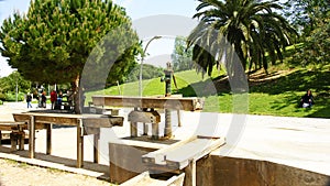 Joan Brossa playground in Montjuic