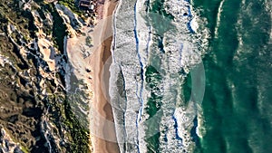 Joaquina Beach in Florianopolis. Aerial view