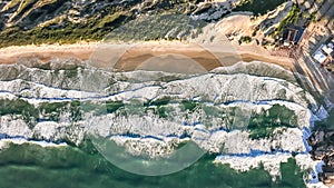 Joaquina Beach in Florianopolis. Aerial view