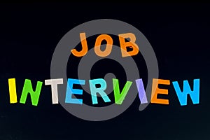 Job applicant interview business employment recruitment candidate letterpress