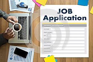 JOB Application Applicant Filling Up the Online Profession Appl