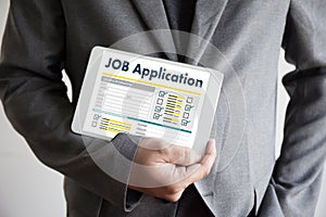 JOB Application Applicant Filling Up the Online Profession Appl