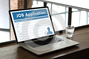 JOB Application Applicant Filling Up the Online Profession Appl