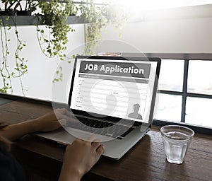 JOB Application Applicant Filling Up the Online Profession Appl