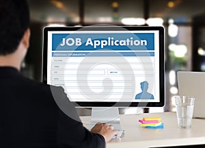 JOB Application Applicant Filling Up the Online Profession Appl