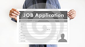 JOB Application Applicant Filling Up the Online Profession Appl