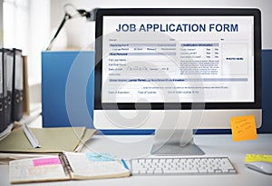 Job Application Form Employment Career Concept