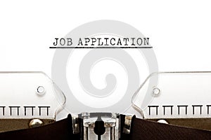 Job Application On Typewriter