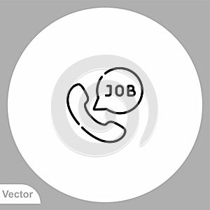 Job call vector icon sign symbol