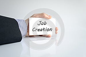 Job creation text concept