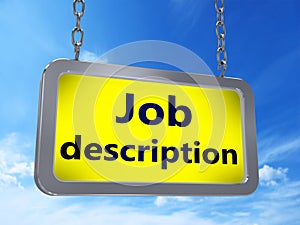 Job description on billboard