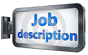 Job description on billboard