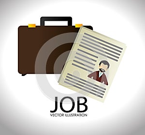Job design over white backgroundvector illustration