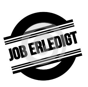 Job done stamp on white