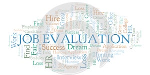 Job Evaluation word cloud.