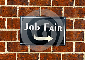 Job fair sign.