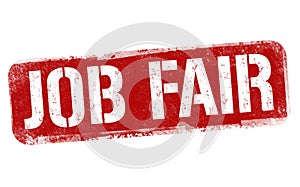 Job fair sign or stamp