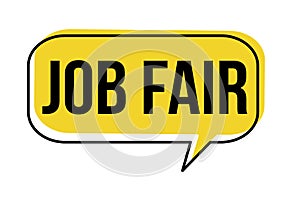 Job fair speech bubble