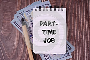 Job and financial management. Part time job concept.