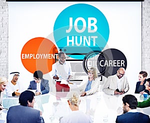 Job Hunt Employment Career Recruitment Hiring Concept