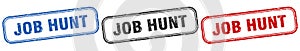 job hunt square isolated sign set. job hunt stamp.