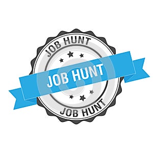 Job hunt stamp illustration