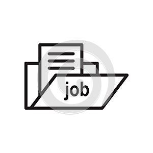 Job icon vector isolated on white background, Job sign