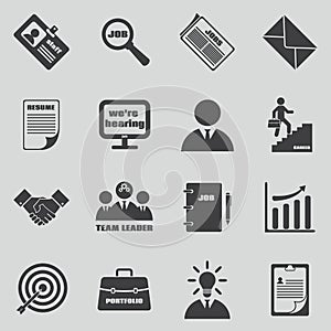 Job icons vector set. Human resources and