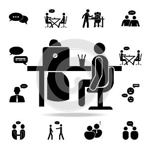 job interview icon. Detailed set of conversation icons. Premium graphic design. One of the collection icons for websites, web