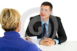 Job interview with man and woman