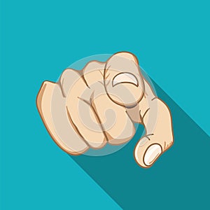 Job interview. Recruitment Hand. Vector illustration