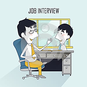 Job interview scene