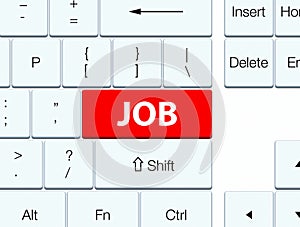 Job red keyboard button