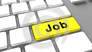 Job Keyboard button - Finding a job - work chance - hiring