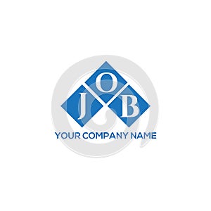 JOB letter logo design on WHITE background. JOB creative initials letter logo concept.