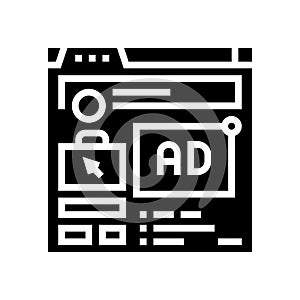 job listing ad interview job glyph icon vector illustration