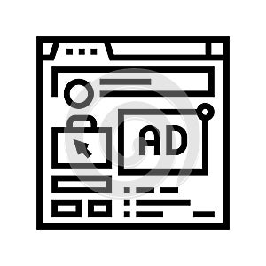 job listing ad interview job line icon vector illustration