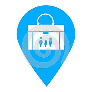 Job location map pin pointer icon. Element of map point for mobile concept and web apps. Icon for website design and app developme