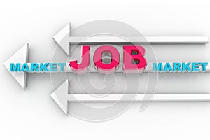 Job market and arrow photo