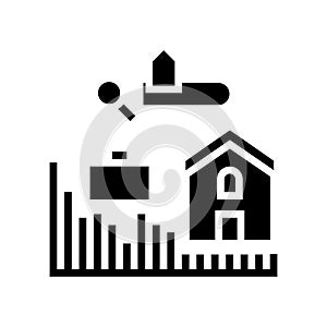 job market glyph icon vector illustration