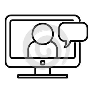 Job mentor icon outline vector. Training help