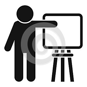 Job mentor icon simple vector. Training help