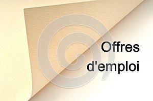 Job offers written in French